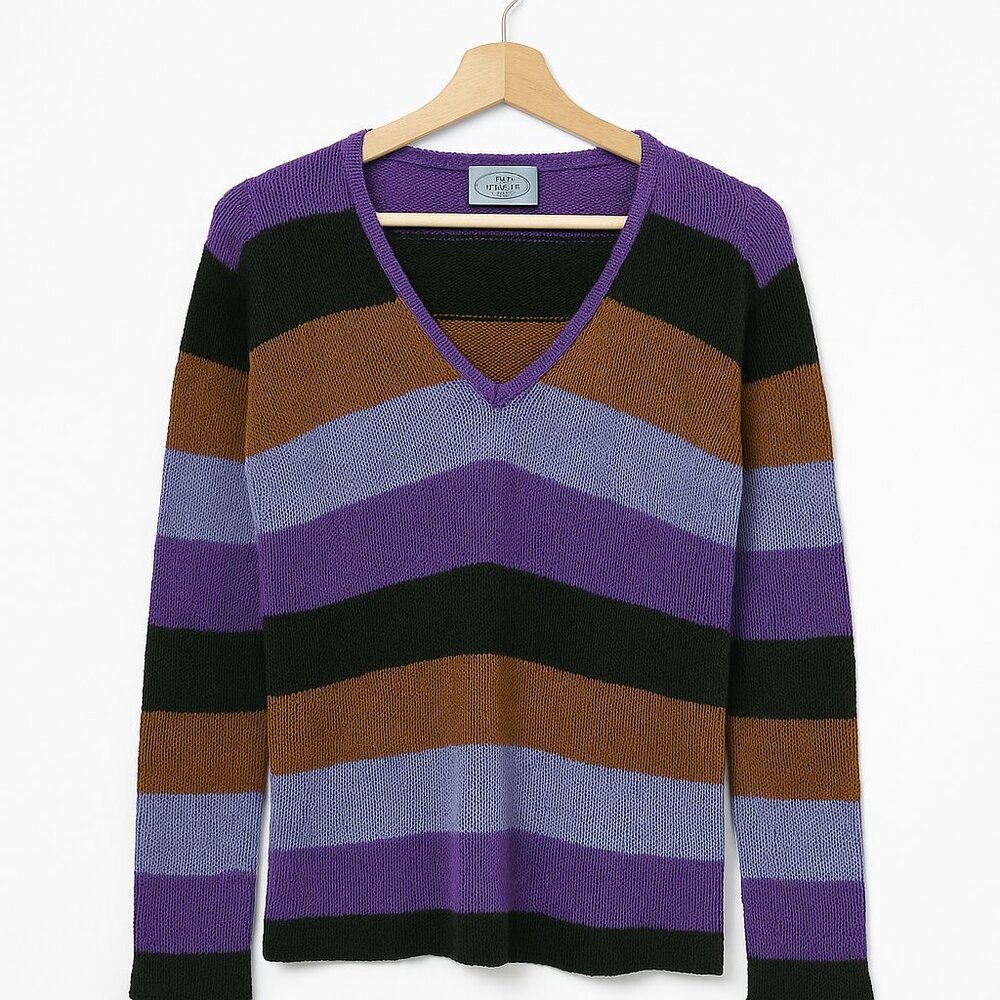 Authentic Prada Striped Knit Sweater – Rare Designer Premium Piece – Size M